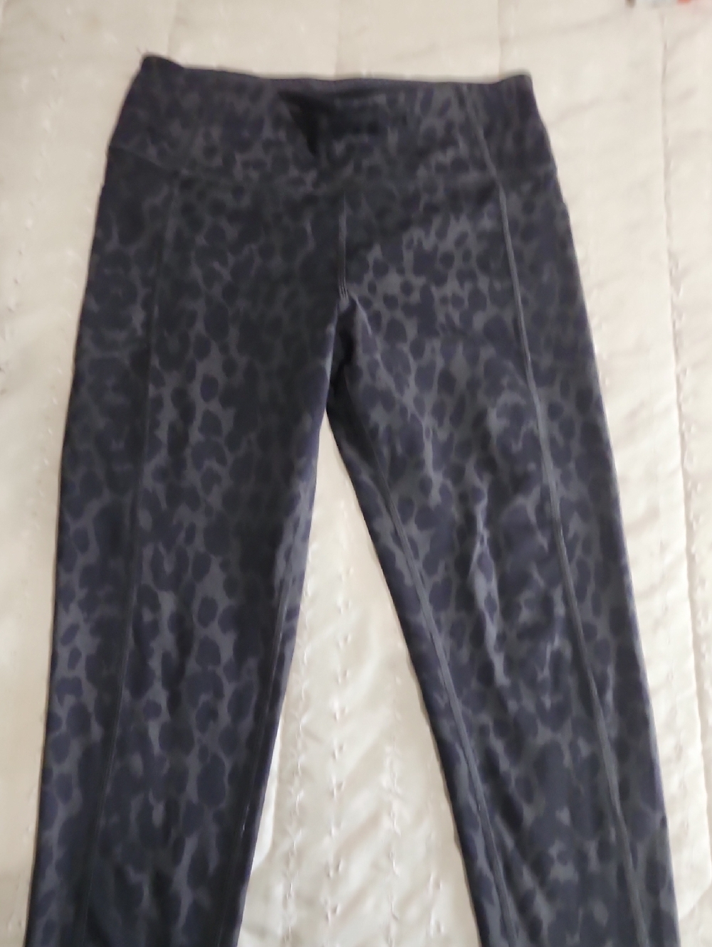 Victoria's Secret Black Charcoal Leopard Print Leggings